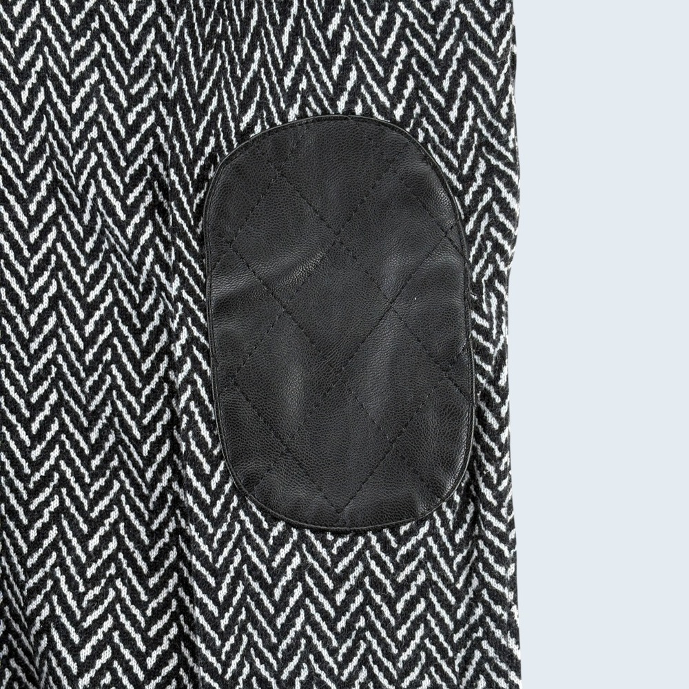 White‎ House Black Market Women's Sweater Size S Herringbone Elbow Patch - Picture 4 of 10
